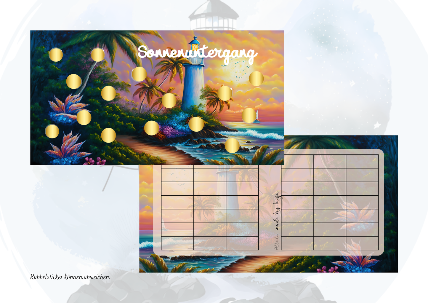 Sparchallenge „Sonnenuntergang“ – Rubbelspaß