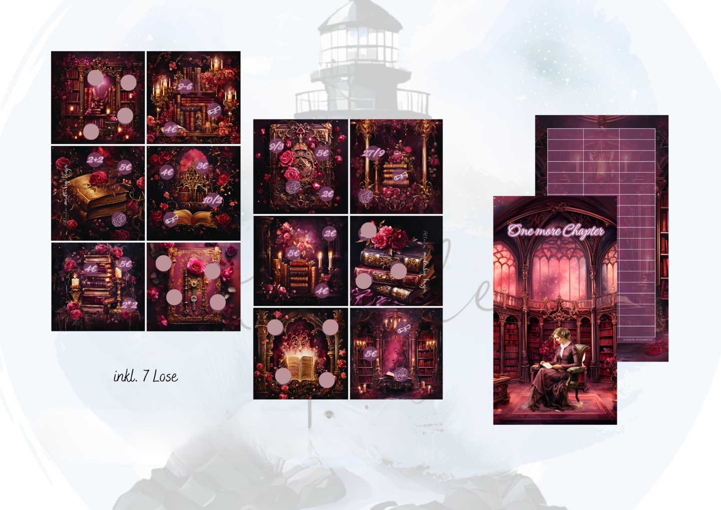 One More Chapter Mini Jahreschallenge – Sparchallenge mit Rubbelfeldern, Losen & Würfeln | Budget Binder Sparspiel