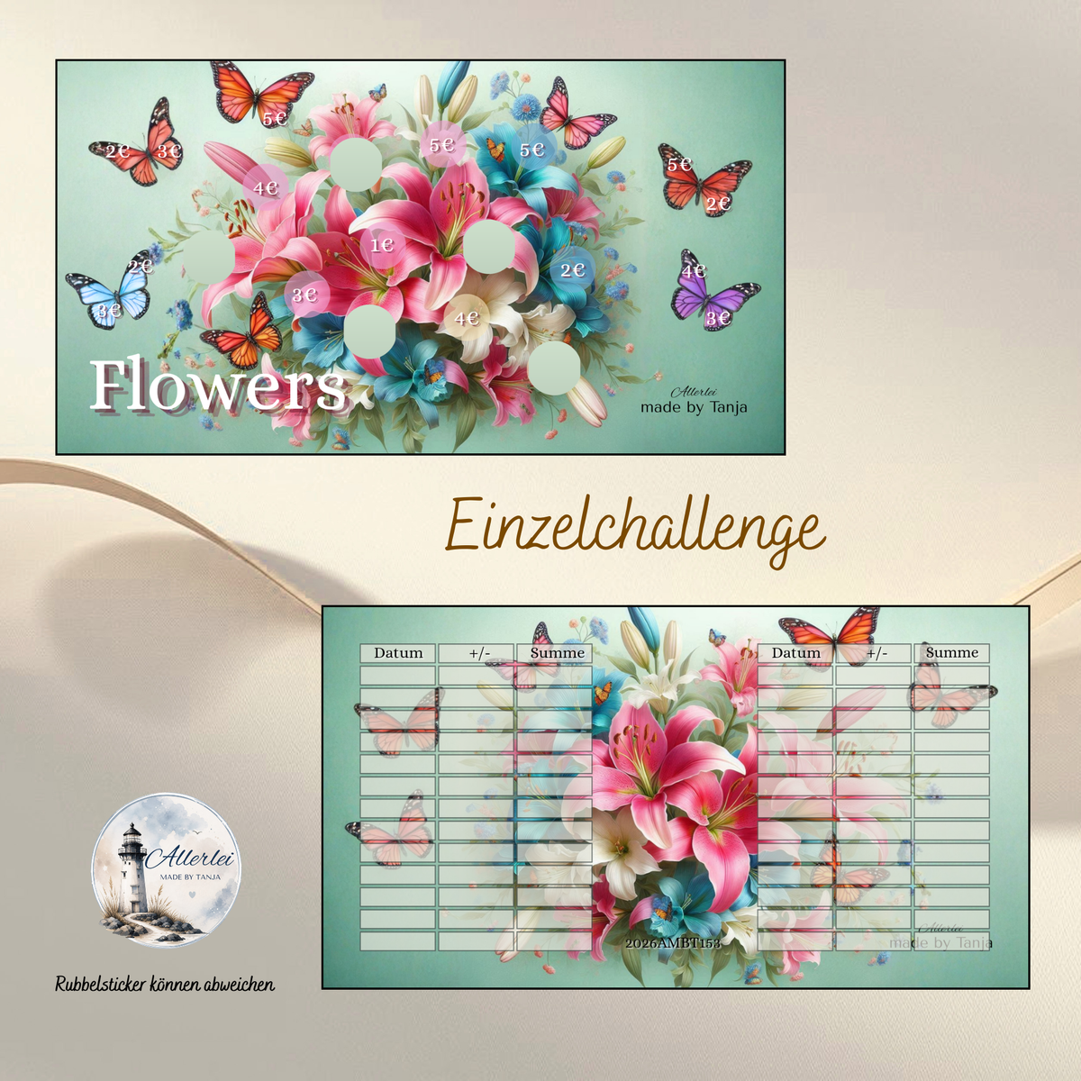 Flowers – blumige Sparchallenge A6