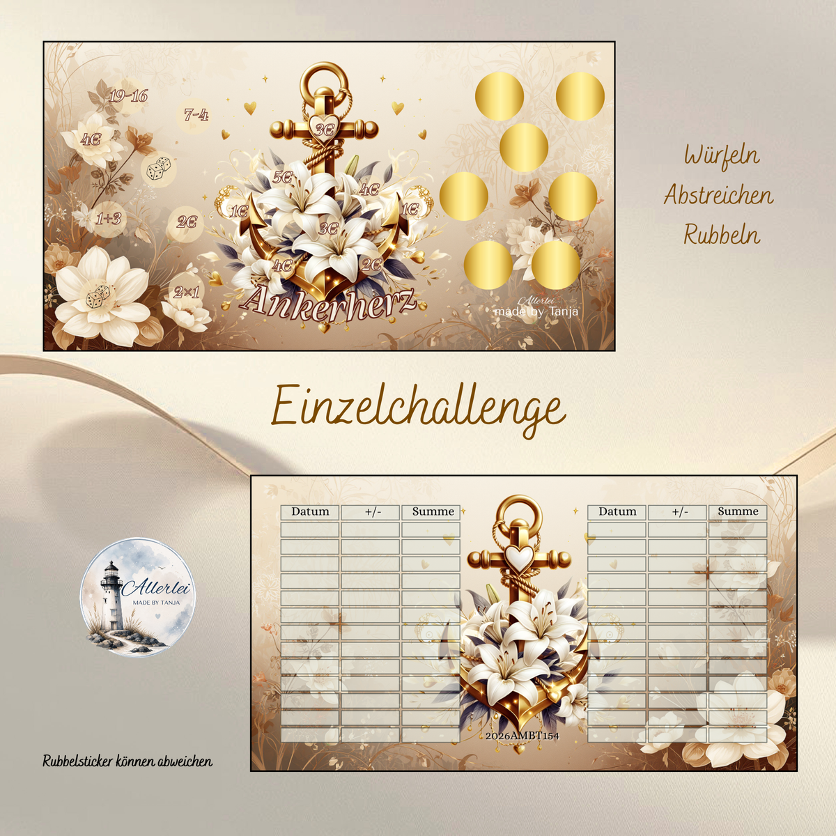 Ankerherz – besondere Sparchallenge A6