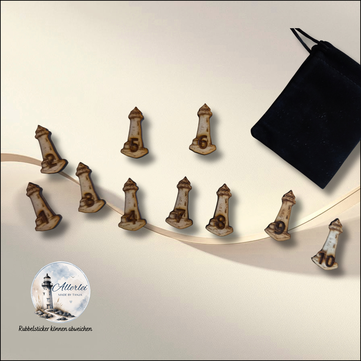 Lasergravierte Holzlose – 10er Set