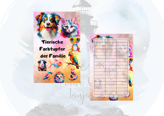 Tierischer Farbtupfer der Familie