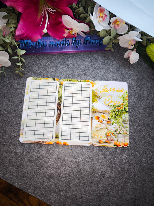 A6 Obst Serien Challenges Pfirsich/ Orange/ Ananans/ Äpfel