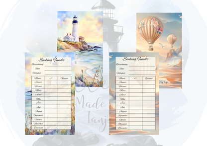 Sinking Funds Tracker – Budget Dashboard oder zum Einheften für Binder | wiederverwendbar | 4 Designs | Sparübersicht