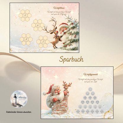 Santa und seine Helfer – weihnachtliche Sparbuch