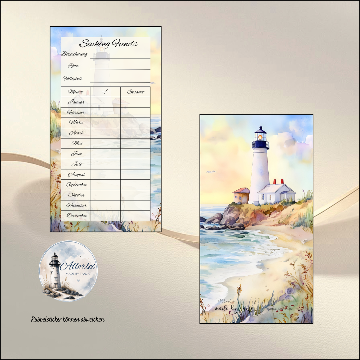 Sinking Funds Tracker – Budget Dashboard oder zum Einheften für Binder | wiederverwendbar | 4 Designs | Sparübersicht