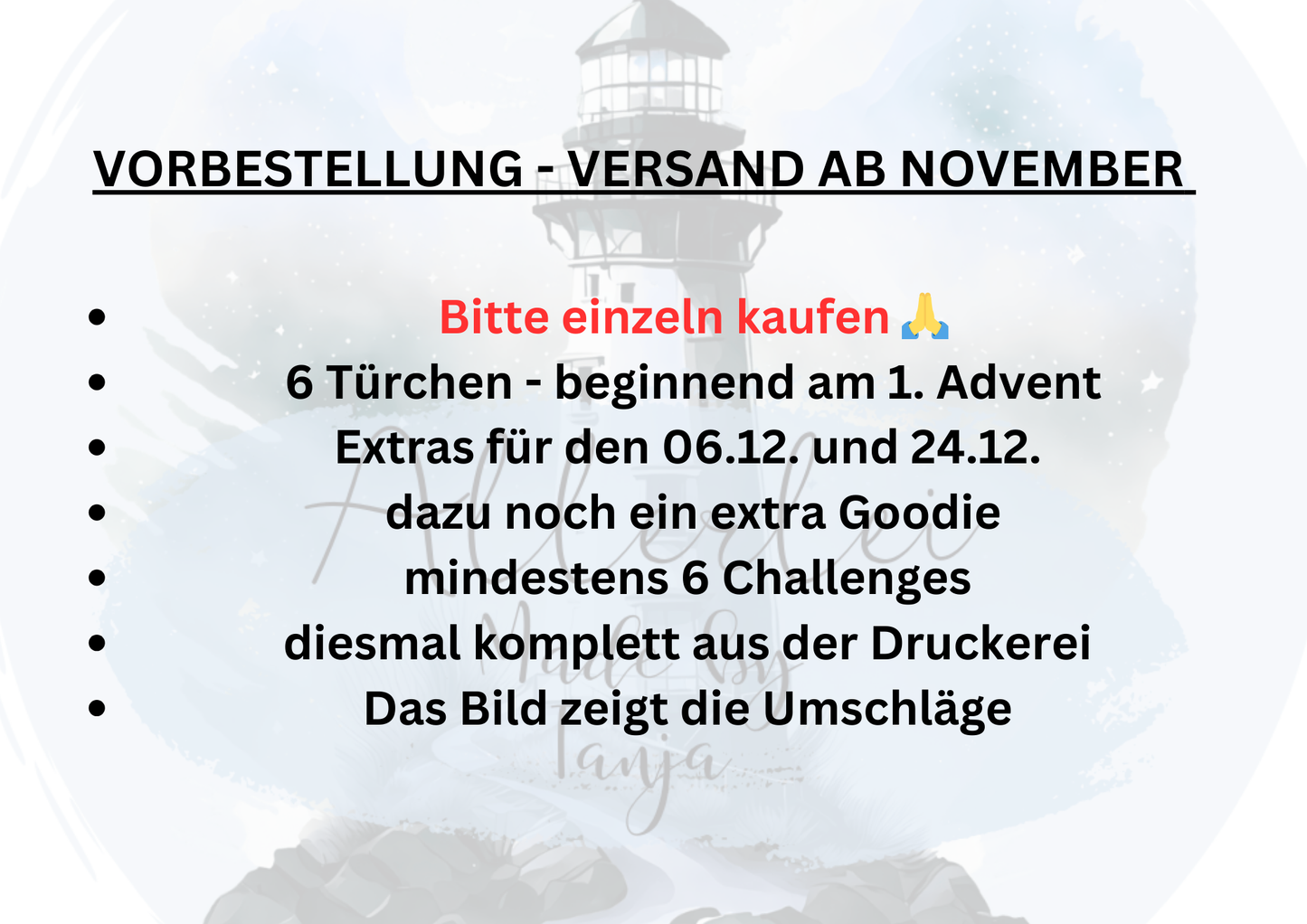 A6 Adventsbox 2026 - BITTE EINZELN KAUFEN –