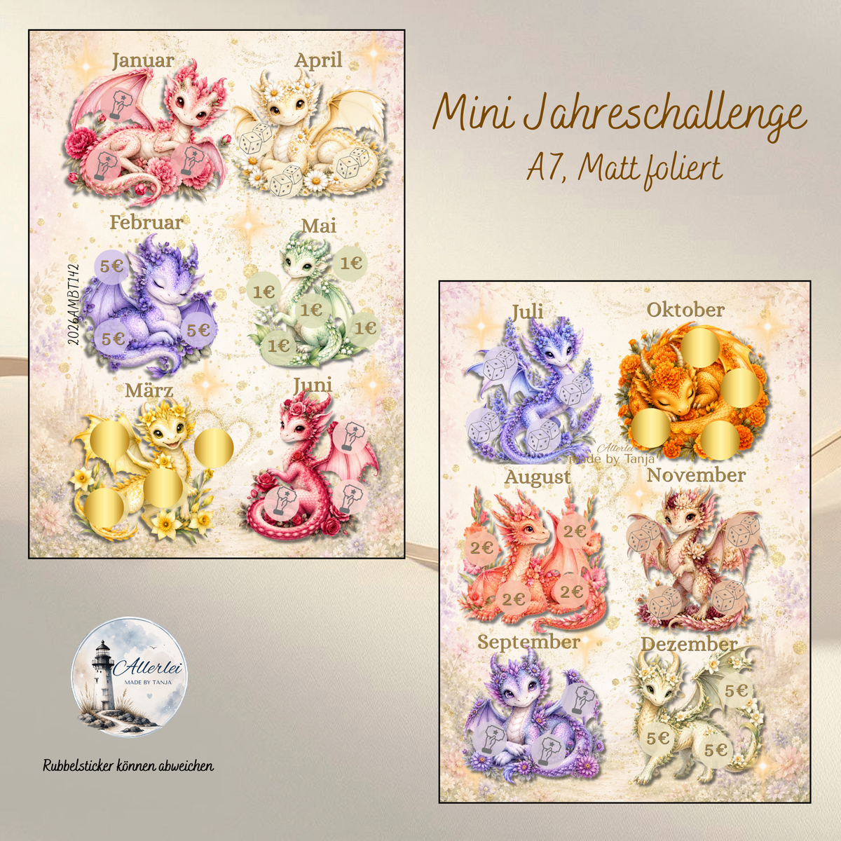 Mini-Jahreschallenge – Geburtstagsblumen A7
