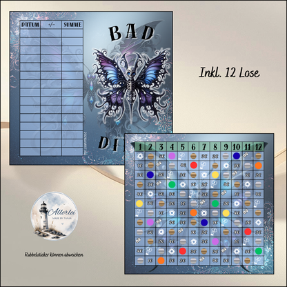 Bad Dingo –  mit 12 Losen | Schmetterling Gothic Design