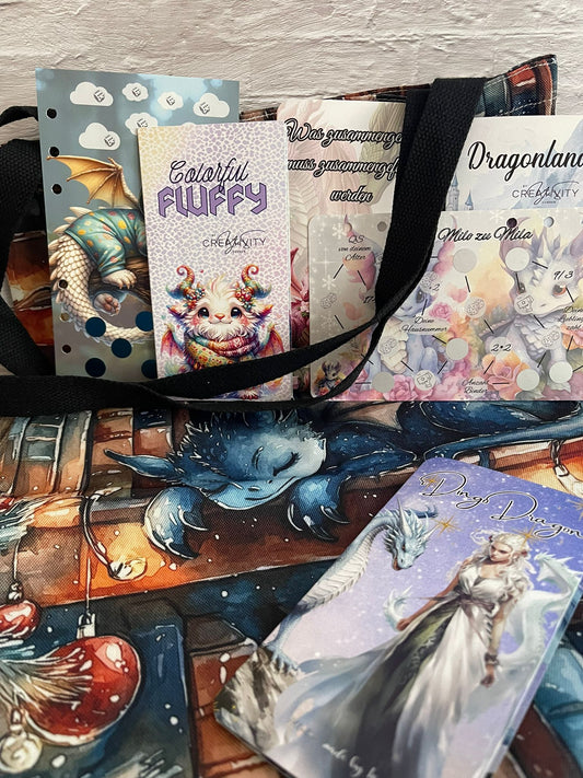 A6 und A7 Drachentaschen in Zusammenarbeit mit Yvis-Creativity-Corner