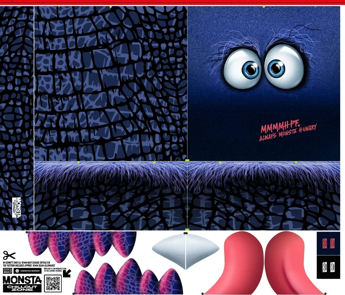 Monster Kissenpanel – Nähe dein eigenes Kuschelmonster