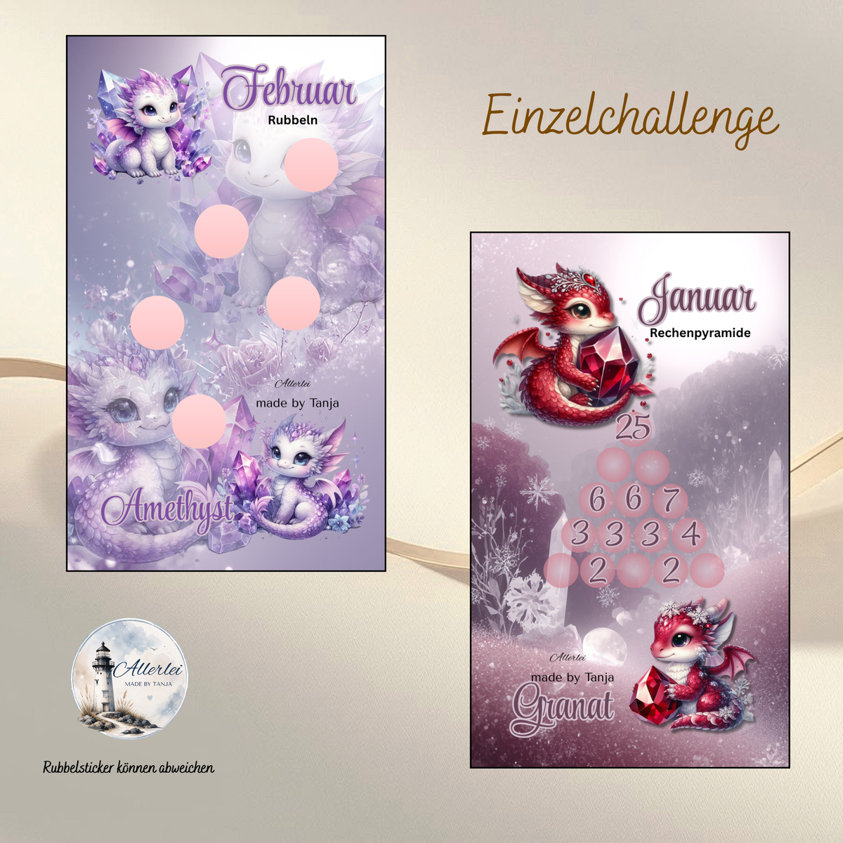 Jahreschallenge Schimmernde Monate A7