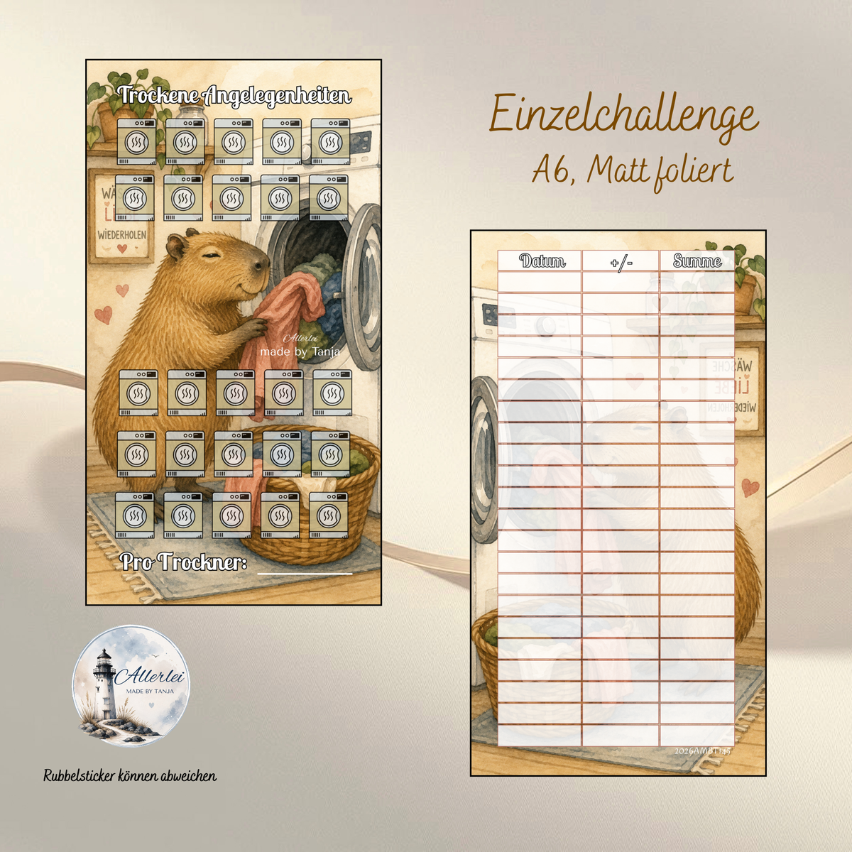 Einzelchallenge Trockene Angelegenheiten A6