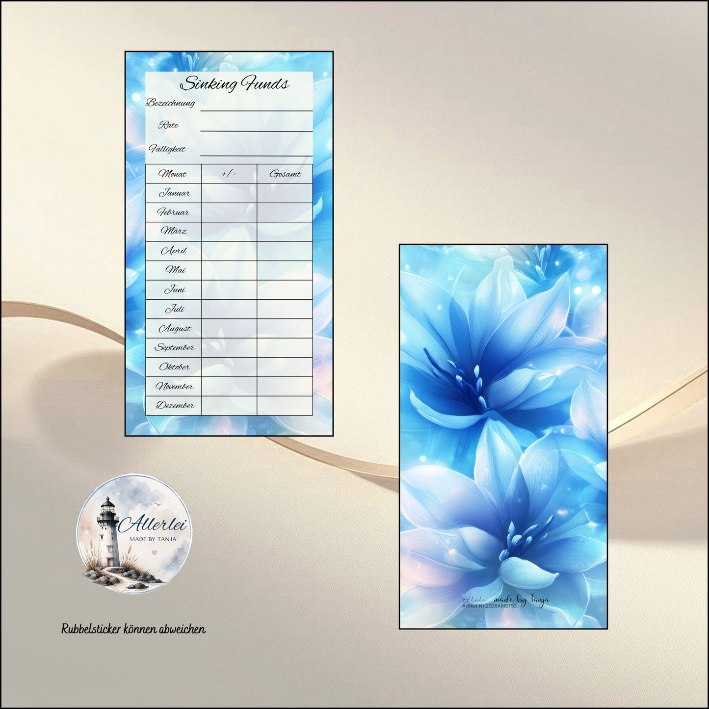 Sinking Funds Tracker – Budget Dashboard oder zum Einheften für Binder | wiederverwendbar | 4 Designs | Sparübersicht