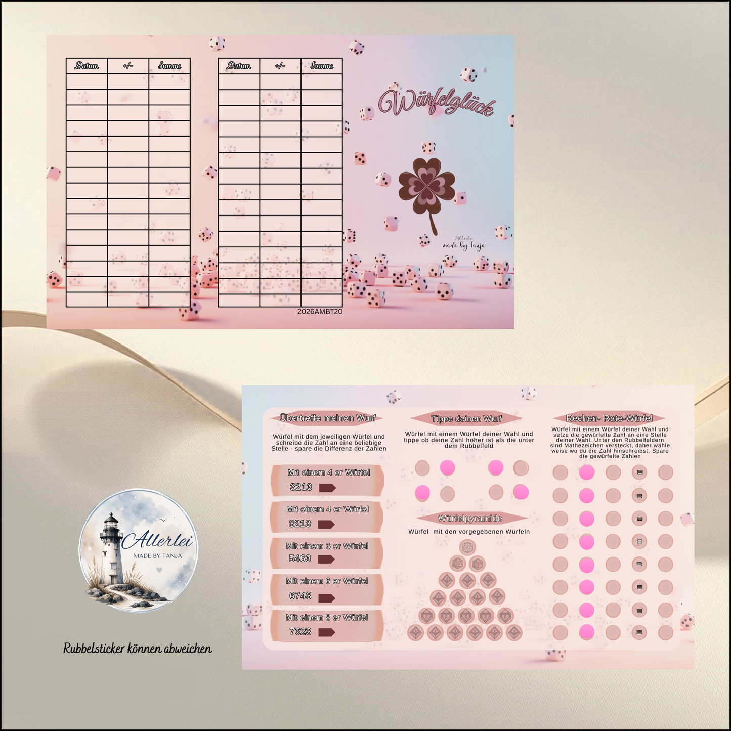 🎲 Sparchallenge „Würfelglück“ – mit kleinen Fehlern ! Beschreibung lesen!