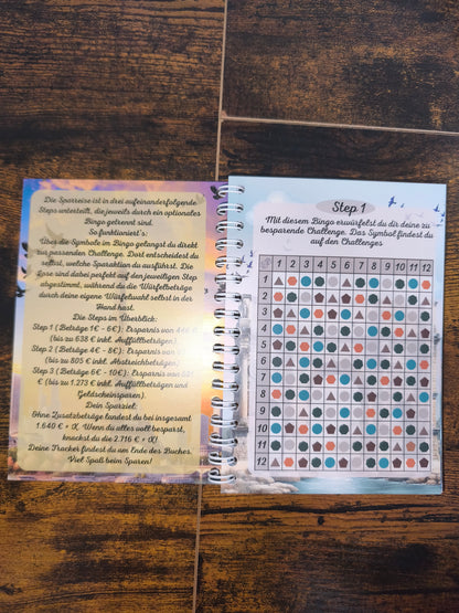 ✈️ Sparbuch A6 „Sparend zum Traumurlaub“ – Step by Step dem Urlaub näher 🌴