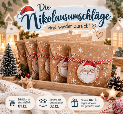 Nikolausumschlag mit 5 Challenges | Einheftchallenges & Klappkarten Vorverkauf bis 1.12.