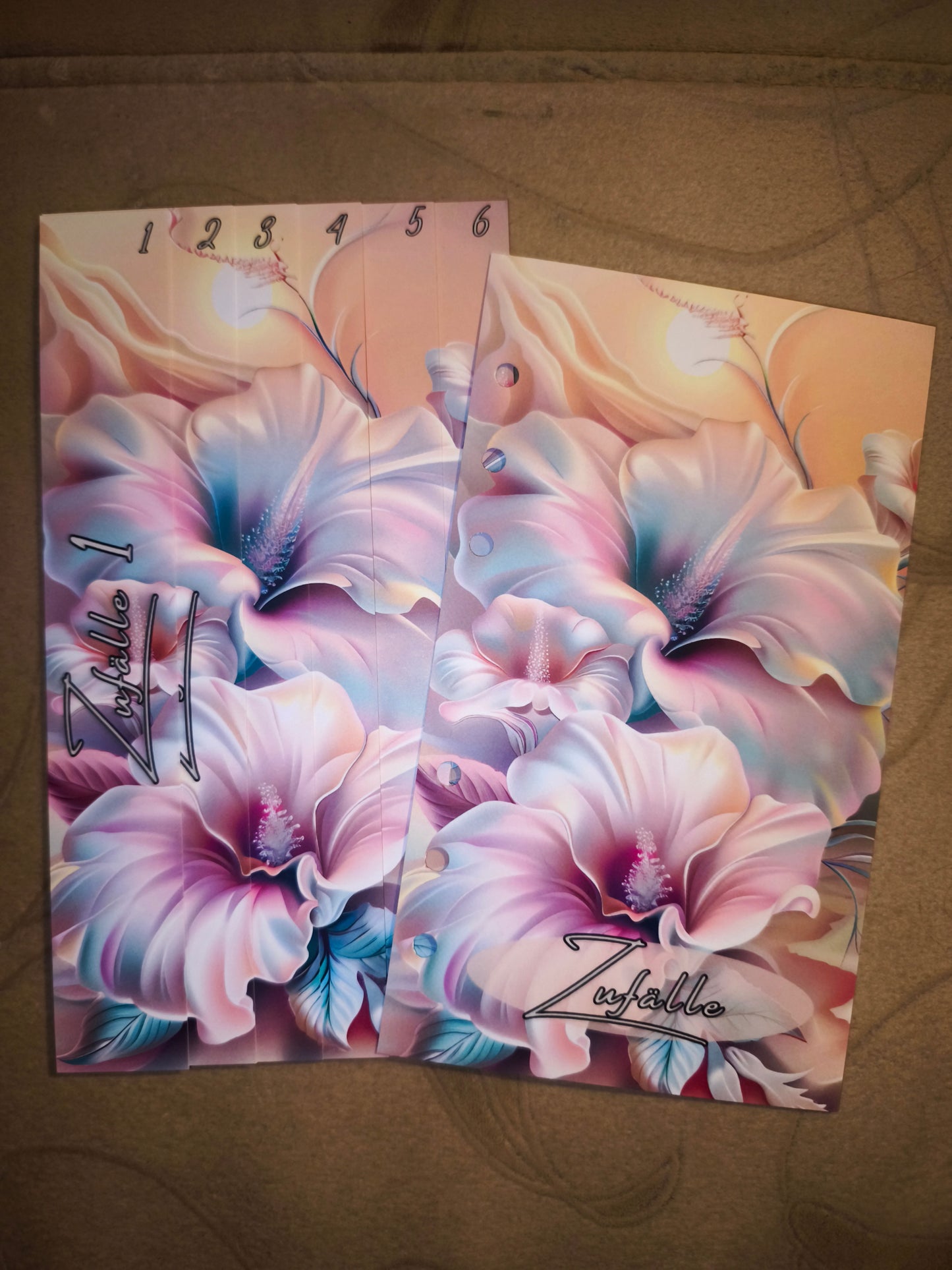 6er Zufallsregister in zwei Designs A6