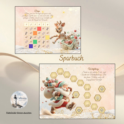 Santa und seine Helfer – weihnachtliche Sparbuch