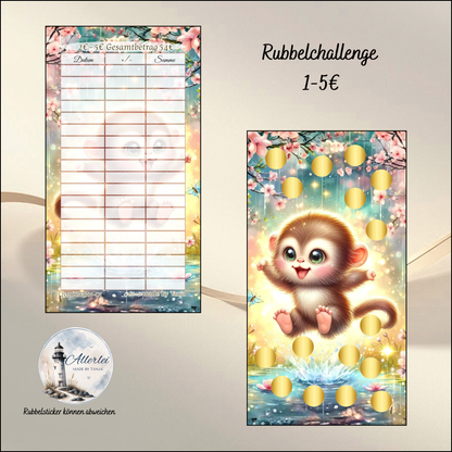 Sweetie Umschlag – Sparchallenge-Set | Verschiedene Challenges | Cash Stuffing | Budget Binder