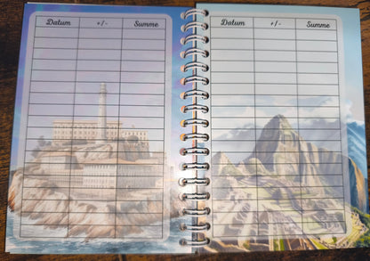 ✈️ Sparbuch A6 „Sparend zum Traumurlaub“ – Step by Step dem Urlaub näher 🌴