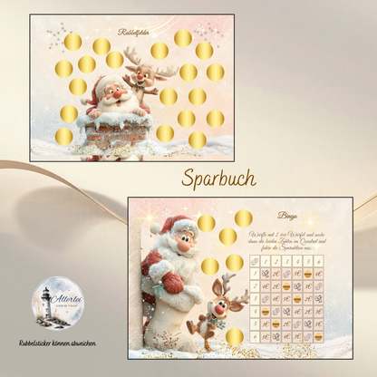 Santa und seine Helfer – weihnachtliche Sparbuch