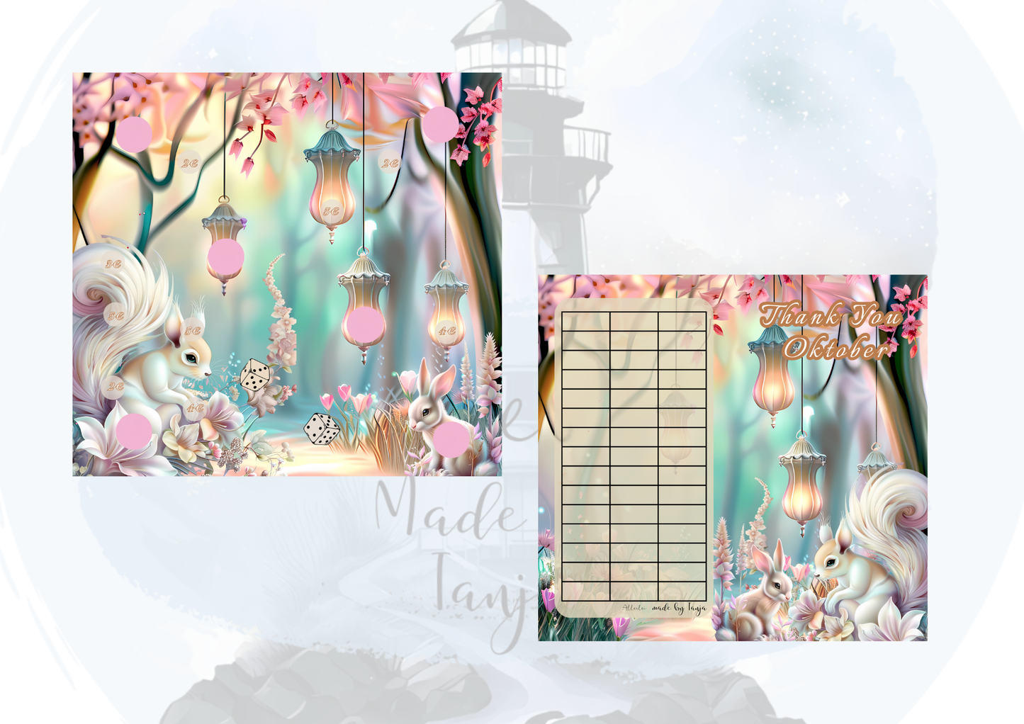 Monatsfreebies Doppelklappkarten