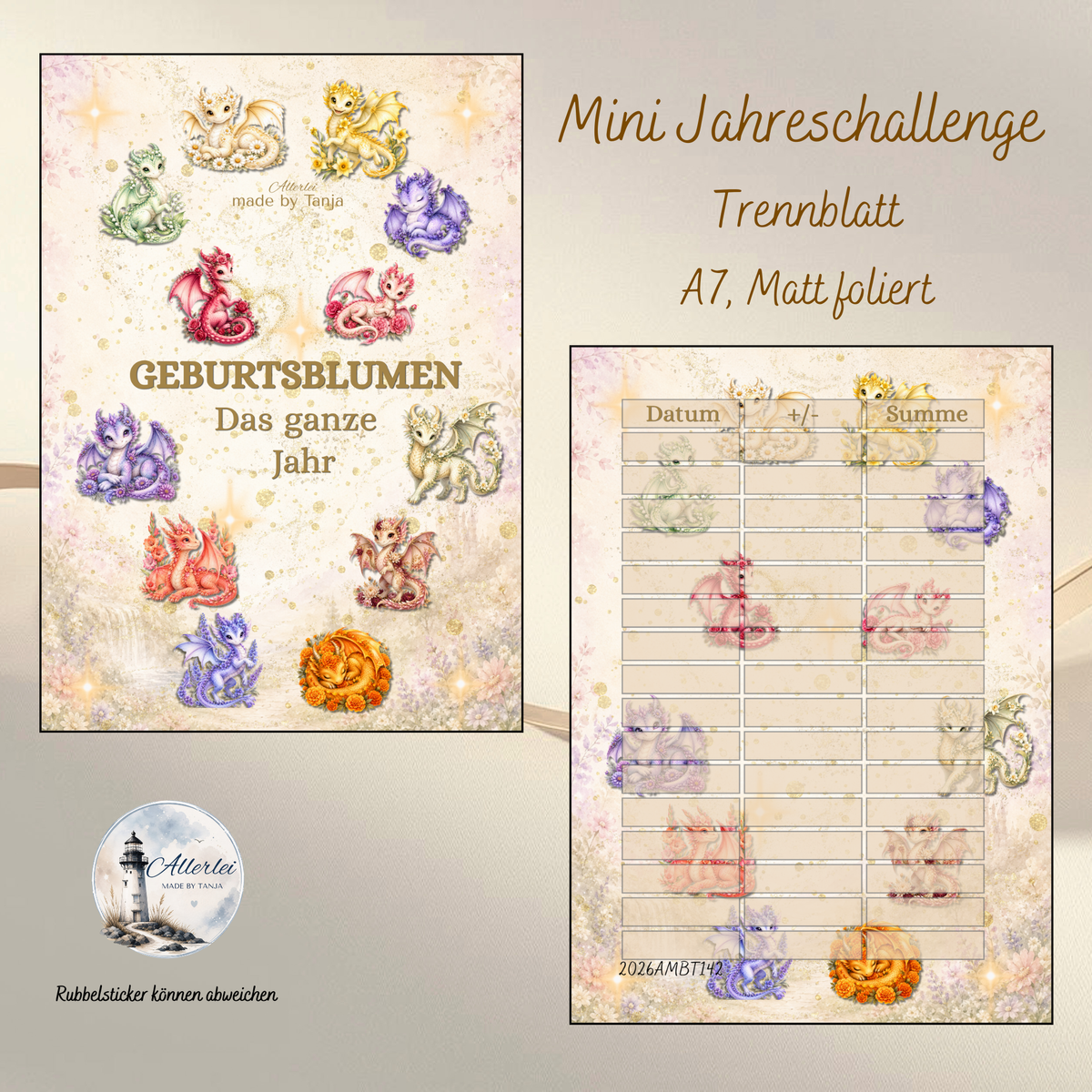 Mini-Jahreschallenge – Geburtstagsblumen A7