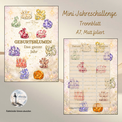 Mini-Jahreschallenge – Geburtstagsblumen A7