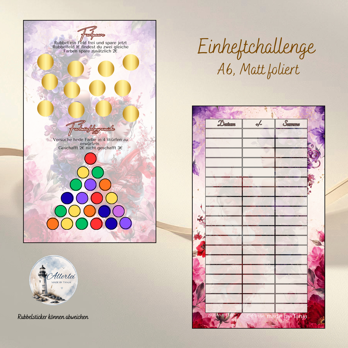 Farbenspiel – Sparchallenge A6