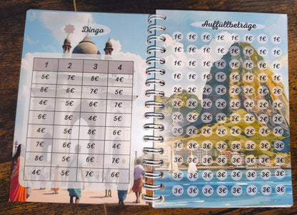 ✈️ Sparbuch A6 „Sparend zum Traumurlaub“ – Step by Step dem Urlaub näher 🌴