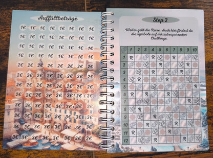 ✈️ Sparbuch A6 „Sparend zum Traumurlaub“ – Step by Step dem Urlaub näher 🌴