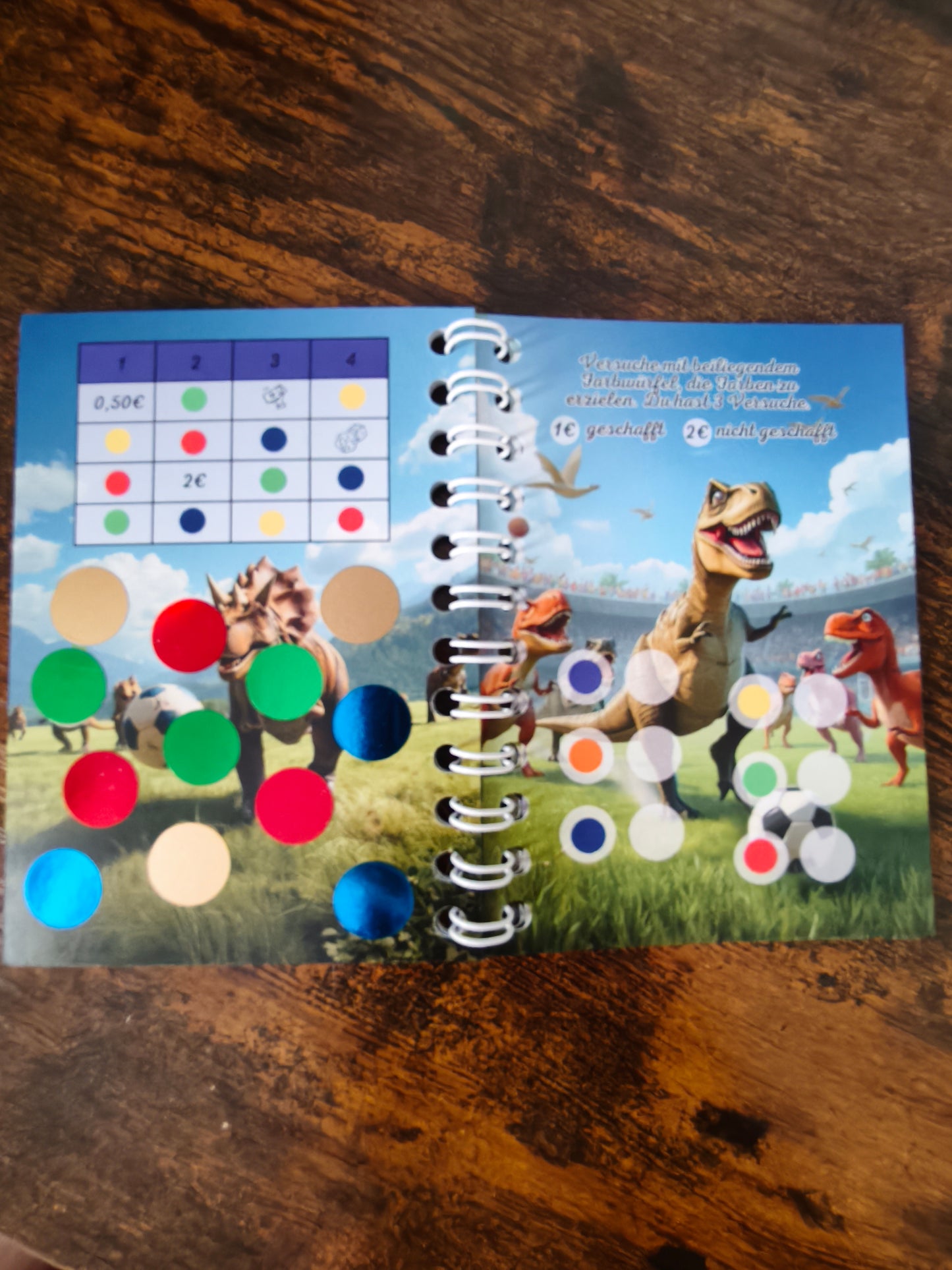 A7 Kinder Sparbuch – Sparchallenge für Mädchen & Jungen | Würfel, Rubbel, Bingo & Sparweg | ca. 160€ Sparziel