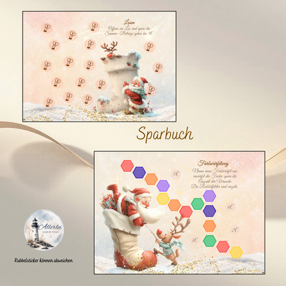 Santa und seine Helfer – weihnachtliche Sparbuch