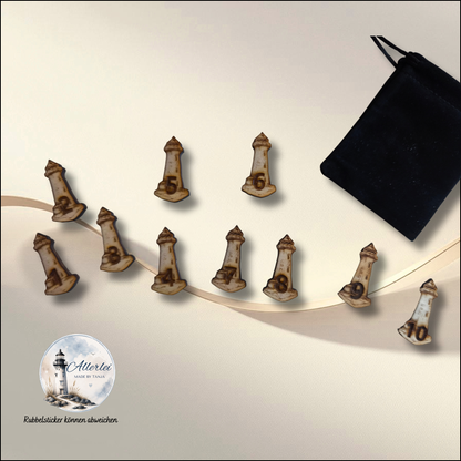 Lasergravierte Holzlose – 10er Set